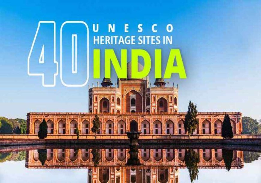 INDIA HAS 40 SITES IN THE UNESCO WORLD HERITAGE LIST