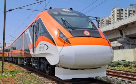 Pictures: New orange Vande Bharat Express hits the tracks