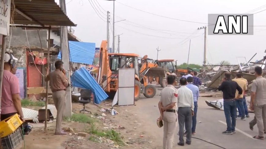 Haryana violence: Around 45 commercial shops in Nuh district demolished over illegal construction| Watch