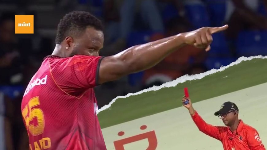 Watch: Red card in cricket; Kieron Pollard sends off Sunil Narine in CPL 2023 T20 match