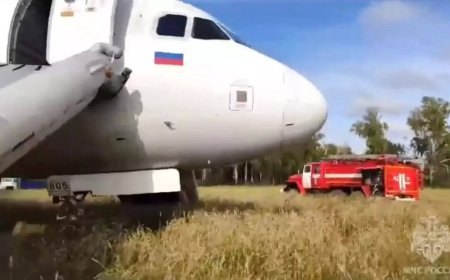 Russian Airbus A320 makes emergency landing in Siberian field