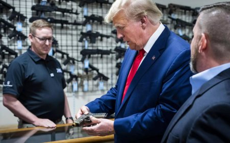 Trump tells a gun store he’d like to buy a Glock, raising legal questions