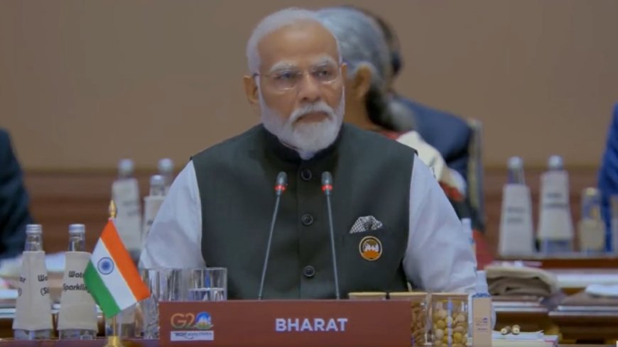 PM Modi uses placard Bharat for G20 inaugural address