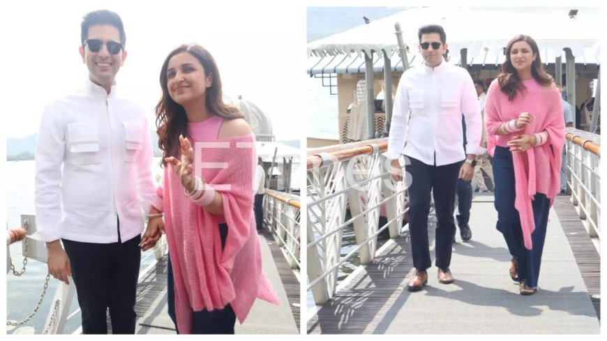 Parineeti and Raghav look resplendent as a married couple