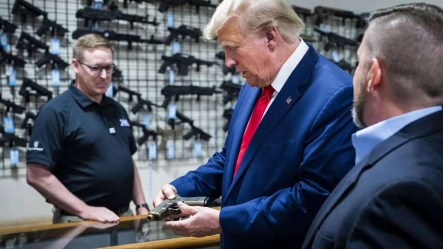 Trump tells a gun store he’d like to buy a Glock, raising legal questions