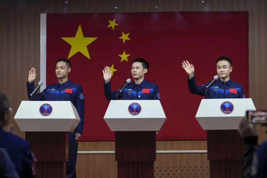 China's youngest-ever crew of astronauts heads to space station