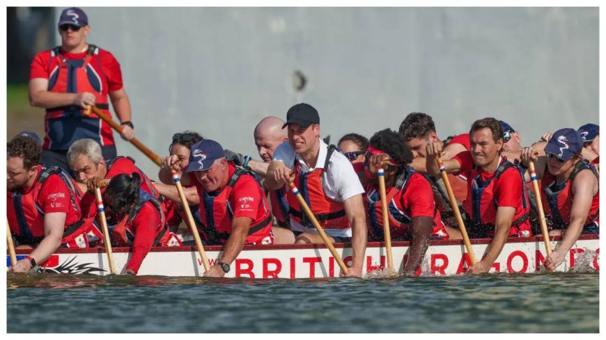 Prince William goes dragon boating in Singapore ahead of Earthshot Prize ceremony