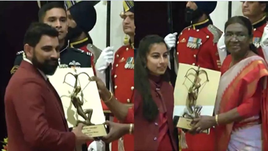 Watch: Shami, para-archer Sheetal receive Arjuna awards