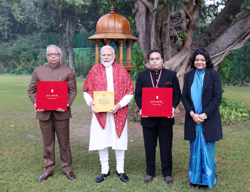 PM releases Commemorative Postage Stamps on Shri Ram Janmbhoomi Mandir & a book of stamps