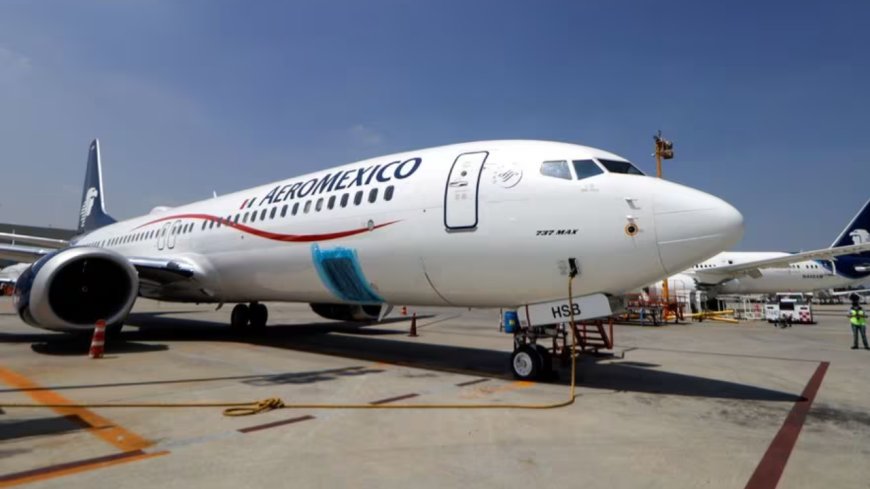 Man opens emergency exit and walks on plane's wing in Mexico airport, other passengers support him