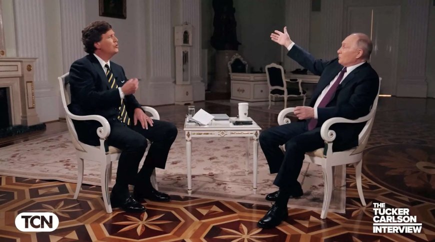 Putin takes hard line on Ukraine in Tucker Carlson interview