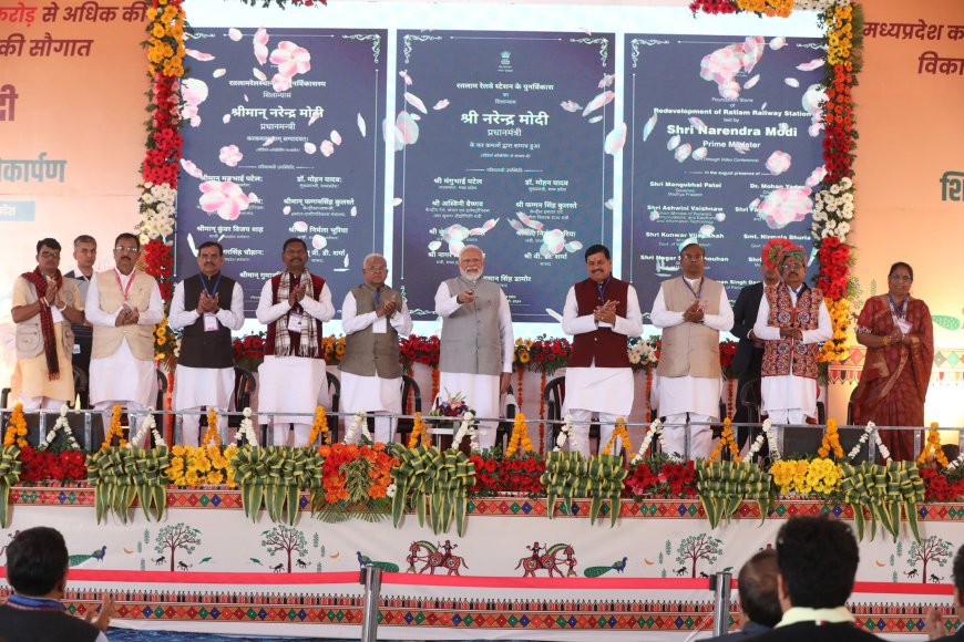 PM dedicates to the nation and lays the foundation stone of multiple development projects at Jhabua