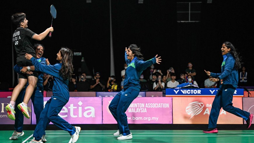 Indian women's team clinch maiden Badminton Asia Team championship as teenager Anmol Kharb shines