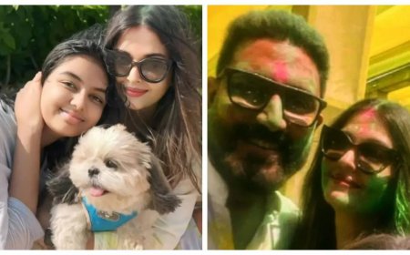 Ash-Abhishek-Aaradhya's Holi pics go viral