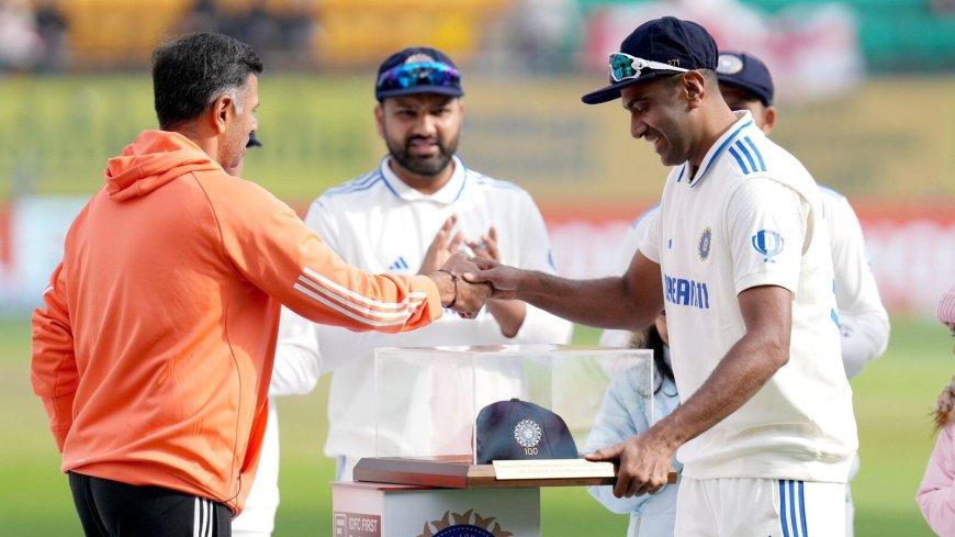 Watch | Ravichandran Ashwin gets a special memento, guard of honour on his 100th Test match