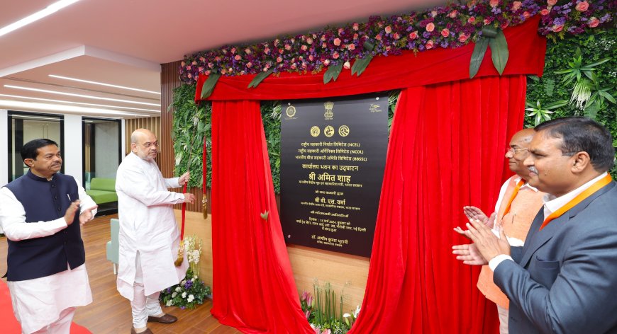 Amit Shah inaugurates offices of three national cooperatives,