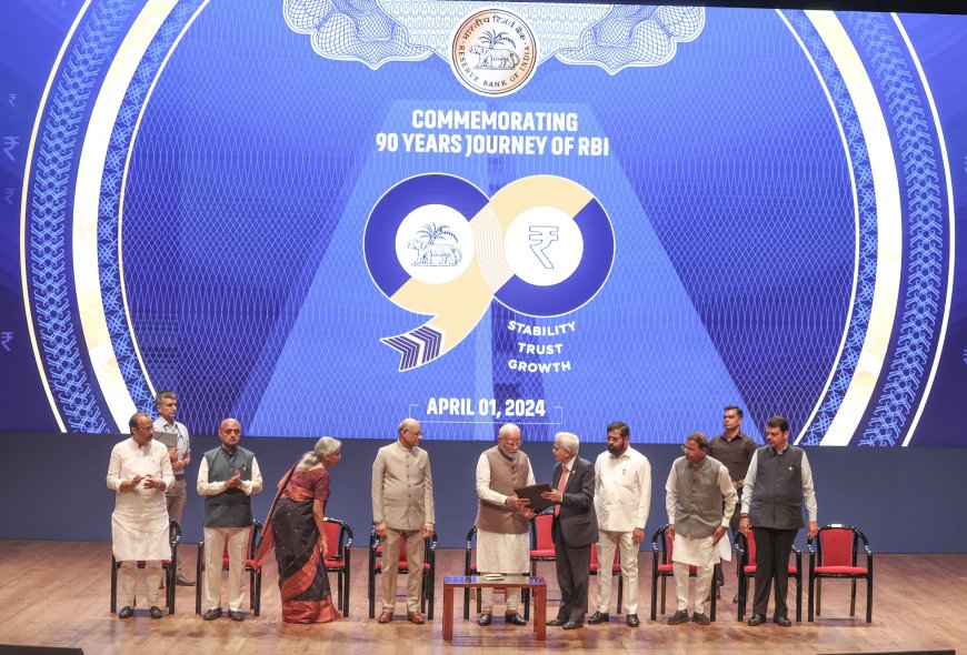PM attends the commemoration ceremony of 90 years of the Reserve Bank of India