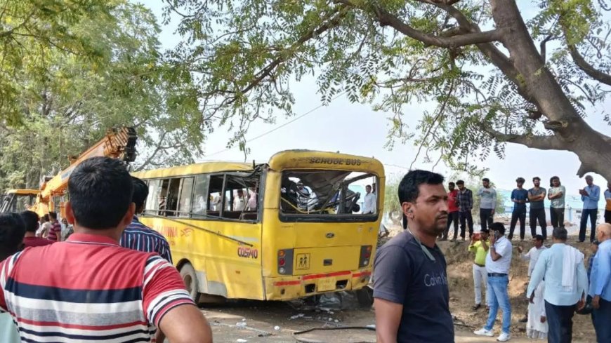 School bus overturns in Haryana's Narnaul, casualties feared