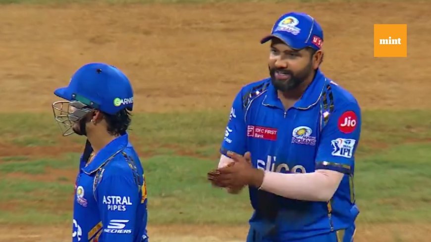 Watch: Rohit Sharma teases Dinesh Karthik during MI vs RCB IPL 2024 match, caught on stump mic