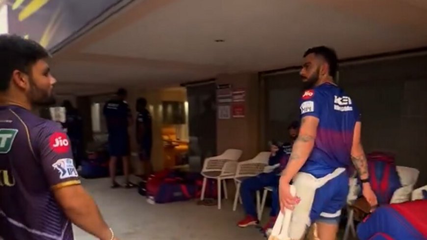 Watch | Virat Kohli snubs Rinku Singh's plea for new bat ahead of KKR vs RCB match: ‘Ek match pehle le gaya tu bat…’