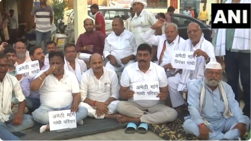 'Amethi maange Gandhi…': Congress workers stage protest as Lok Sabha election 2024 suspense continues | Watch