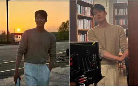 Kim Woo Bin treats fans with sunset vibes