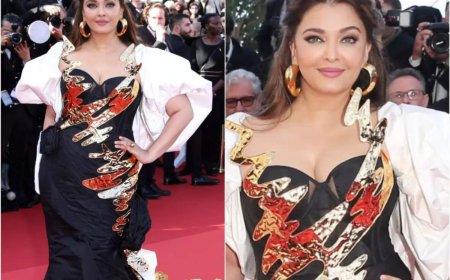 Aishwarya's black and gold diva act at Cannes