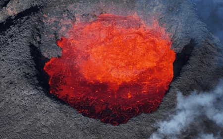 Iceland volcano erupts for fifth time; spews red lava and smoke