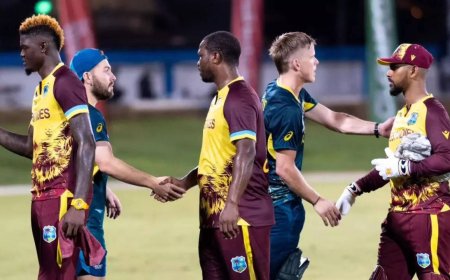 WI score 257 runs while batting first, beat Australia in warm-up game