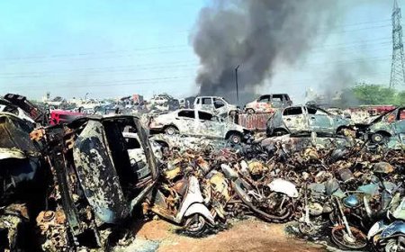 300 vehicles gutted in fire at Delhi police training centre