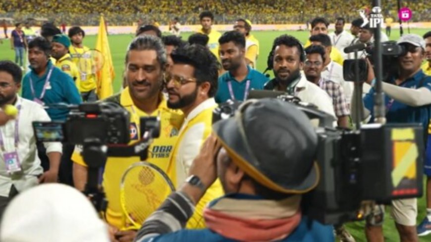 MS Dhoni reunites with CSK veteran Suresh Raina at Chepauk; this is what happens next | Watch