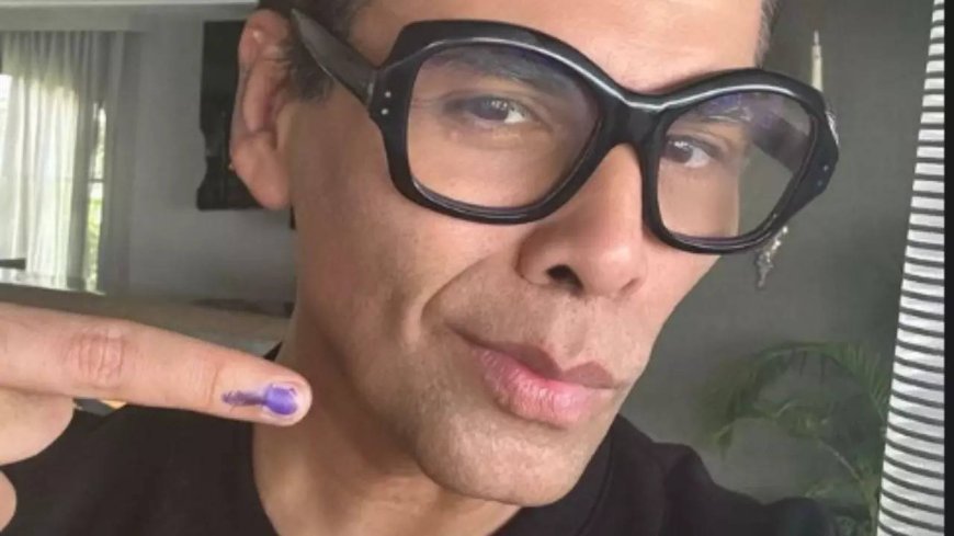 Karan Johar casts his vote; shares a selfie