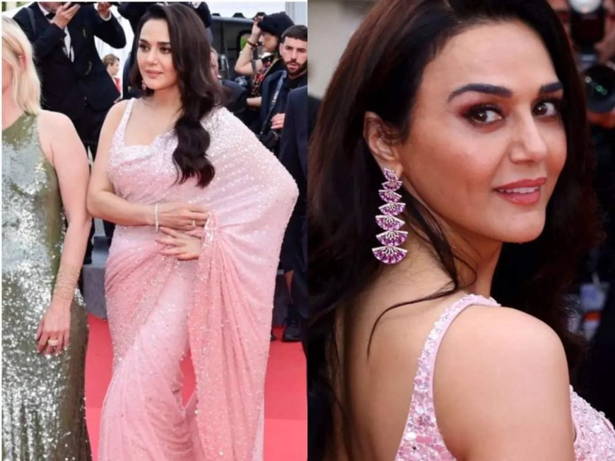 Preity Zinta's sari outing at Cannes is a hit!