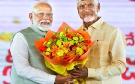 PM attends oath taking ceremony of new Andhra Pradesh Government