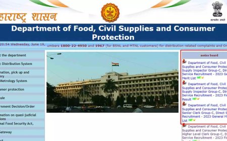Maharashtra Announces 2024 Food Supply Inspector and UDC Exam Results: 321 SI and 21 UDC Candidates Qualified