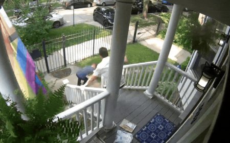 'Thief taken down with frying pan': Watch how homeowner fights off alleged burglary