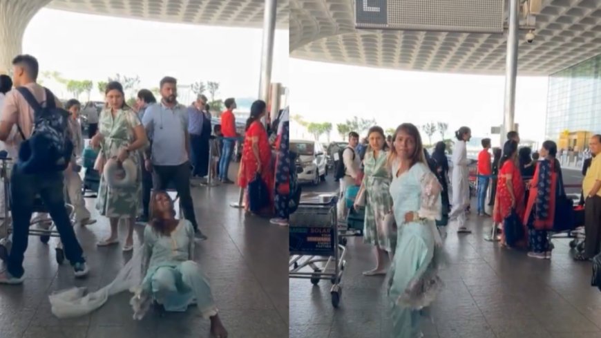 Woman's viral airport dance sparks online debate