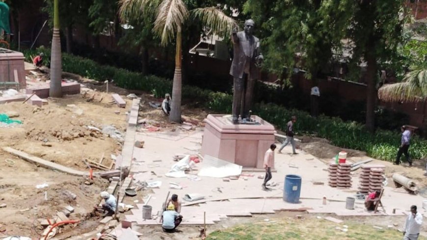 Is BJP 'punishing' Maharashtra?: Congress says Shivaji, Gandhi and Ambedkar statues near Parliament removed
