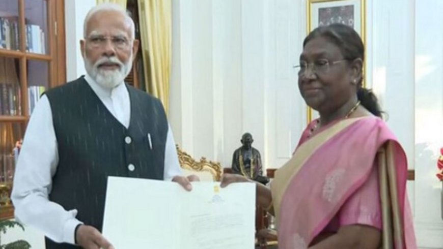 Narendra Modi meets President Droupadi Murmu, stakes claim to form govt for third time