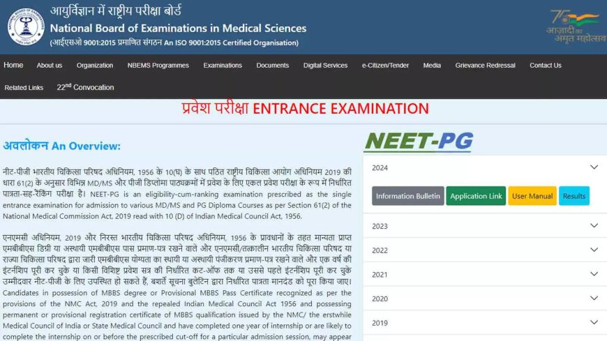 NEET PG 2024 Admit Card Expected Today on natboard.edu.in