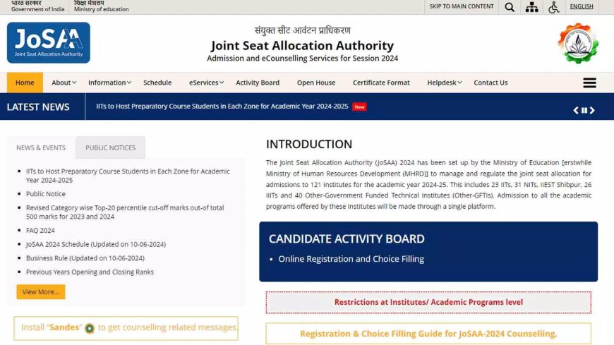 JoSAA 2024 Second Mock Seat Allotment Results Released: Check Now at josaa.nic.in