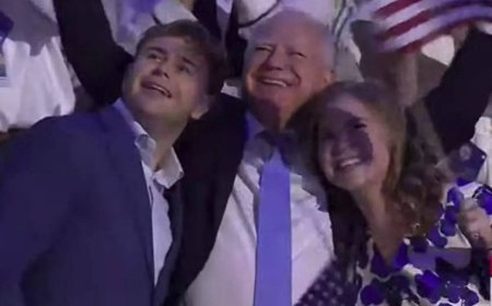 Tim Walz and family dance to Springsteen’s ‘Born In The USA’ at DNC