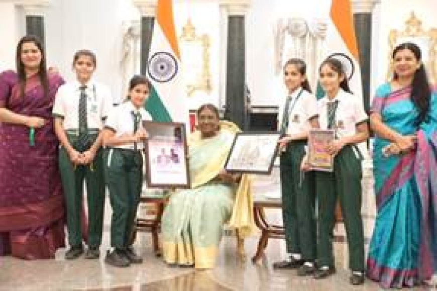 President Droupadi Murmu celebrates Raksha Bandhan with children of various schools from across the country