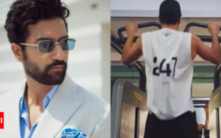 Vicky Kaushal shares a glimpse of him doing pull ups