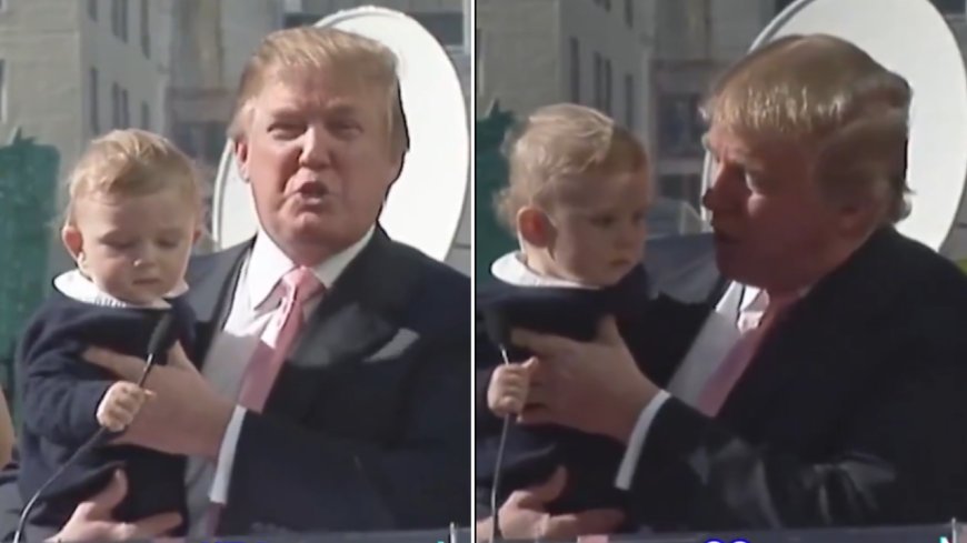 Old video of Donald Trump showing off baby Barron Trump goes viral