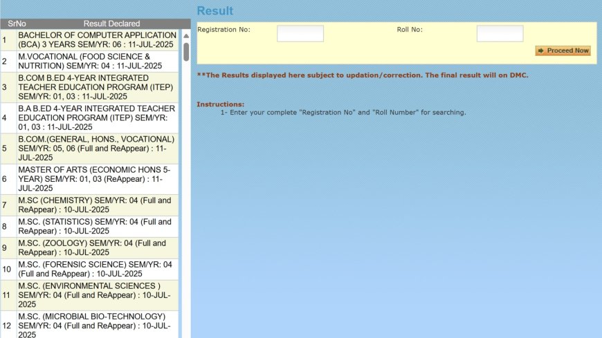 MDU Result 2025: Rothak's Maharshi Dayanand University DELCARES UG, PG results for July session