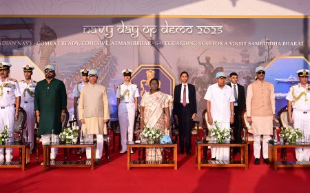 PRESIDENT OF INDIA GRACES NAVY DAY CELEBRATIONS AT THIRUVANANTHAPURAM