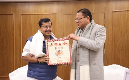 मुख्यमंत्री  धामी ने  भारतीय जनता पार्टी के राष्ट्रीय कार्यकारी अध्यक्ष श्री नितिन नबीन जी से शिष्टाचार भेंट