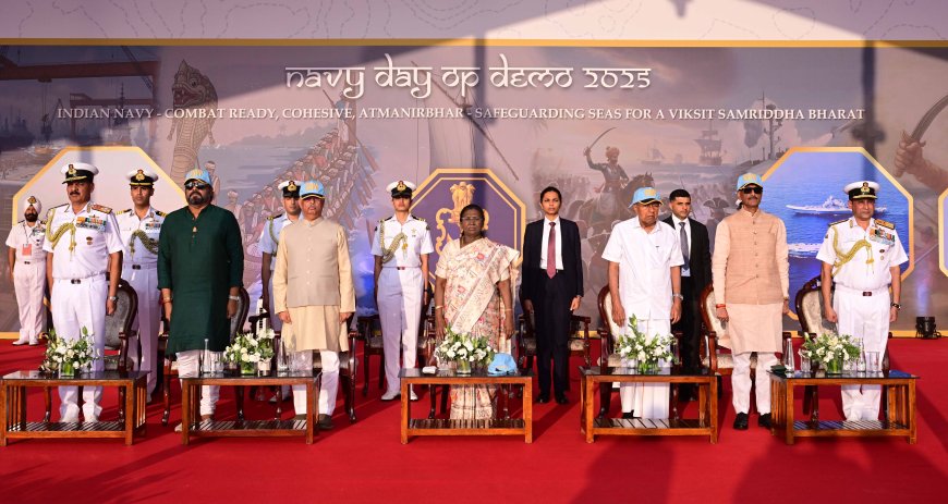 PRESIDENT OF INDIA GRACES NAVY DAY CELEBRATIONS AT THIRUVANANTHAPURAM