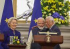 PM, the President of the European Council and the President of the European Commission, witness the Exchange of MoUs between India and EU,